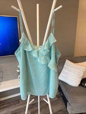 Ricki's Light Aqua Ruffle Camisole